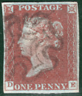 Gb Qv 1841 Penny Red Sg.8 1D Plate 39 (De) Spec Bs28 Super Mx Cat £50+ Hpr92