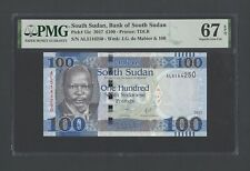 South Sudan 100 Pounds 2017 P15c Uncirculated Grade 67