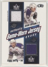 2002-03 Pacific Heads Up Game-Worn Jersey Quads Jason Allison Ziggy Palffy #13