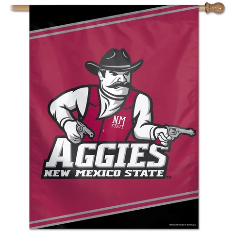 New Mexico State Aggies Vertical Flag by Wincraft 27" x 37" Indoor/Outdoor * NEW Cover