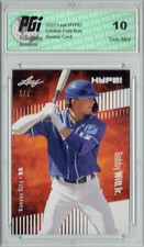 Bobby Witt jr. 2022 Leaf Hype #66 White Blank Back #1/1 Rookie Card PGI 10