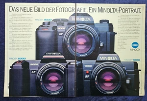 Minolta Spiegelreflexkamera 5000, 7000, 9000, originale Werbung aus 1986 - Bild 1 von 1