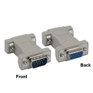 DB9 Male to HD15 Female Adapter Molded Shielded Multi-Sync Monitor to VGA Card - Picture 1 of 1