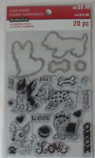 Recollections Valentine's Day Stamp & Die Set 20 pieces Puppy Love Woof Paw Dog