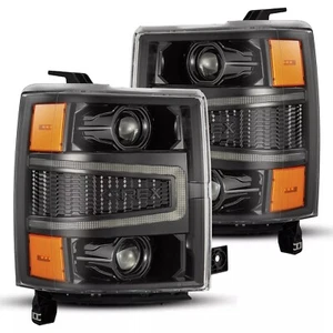 For 14-15 Chevy Silverado 1500 AlphaRex LED Projector Headlights Alpha Black - Bild 1 von 11