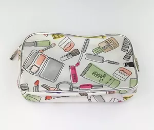 Clinique Lipstick Eyeshadow Mascara Pattern Cosmetic Makeup Bag 9" x 6" x 2" - Picture 1 of 13