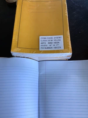 Pack of  25 Handwriting School Exercise Books - YELLOW 48pge 8mm  9” x 7” - Image 1 of 2