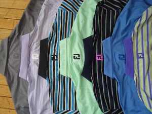 LOT OF 7 FOOTJOY MEN'S SHORTSLEEVES GOLF POLO SHIRT SIZE LARGE HARDLY WORN! - Picture 1 of 24