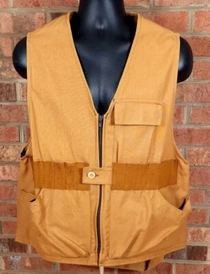 LL Bean Canvas Duck Hunting Shooting Vest Mens Medium USA 80s Vintage  - Image 1 of 4