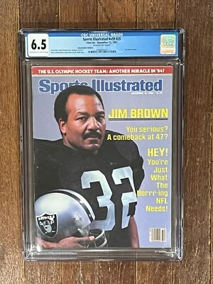 CGC 6.5 Sports Illustrated 12 de diciembre de 1983 Jim Brown ¡Leyenda!! Foto 1 de 2