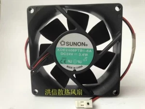 SUNON 8025 KDE2408PTB1-6A DC24V 3.4W 8CM 2-Pin Inverter Fan - Picture 1 of 3