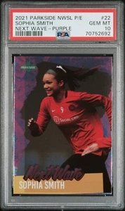 2021 Parkside NWSL Next Wave #22 Sophia Smith Purple Rookie Card RC PSA 10 QTY - Picture 1 of 16