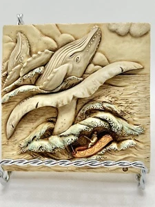 Harmony Kingdom Noah's Park WHALE WATCH Picturesque Tile 1999 - Bild 1 von 3