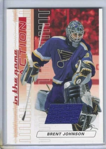 Brent Johnson 2003-04 ITG Action Game Used Ruby Jersey St. Louis Blues - Picture 1 of 2