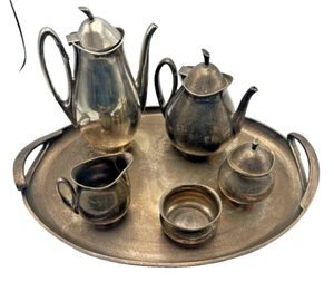 MCM Sterling Silver Tea Set by Geeves San Francisco Modern Possibly Tango Aceves - Picture 1 of 16