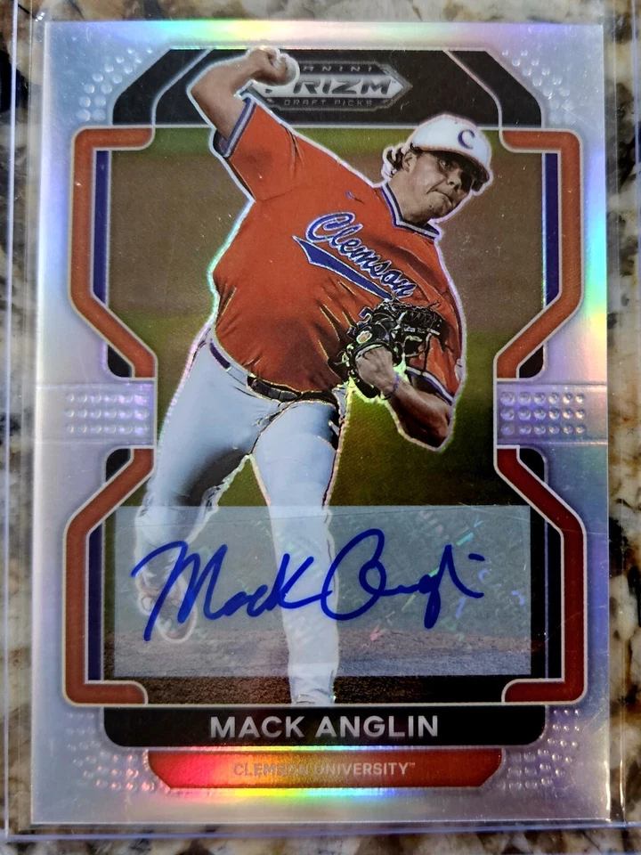 2022 Prizm Draft Picks Baseball Base Auto Silver #PDP205 Mack Anglin Royals - Image 1 of 1