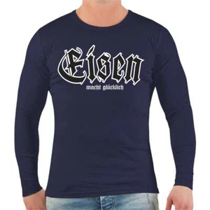 Longsleeve GYM Training Eisen macht glücklich sport kraftsport bodybuilding - Bild 1 von 3