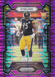 2023 Panini Prizm Prizms Purple Pulsar #387 Keeanu Benton - Pittsburgh Steelers - Foto 1 di 2