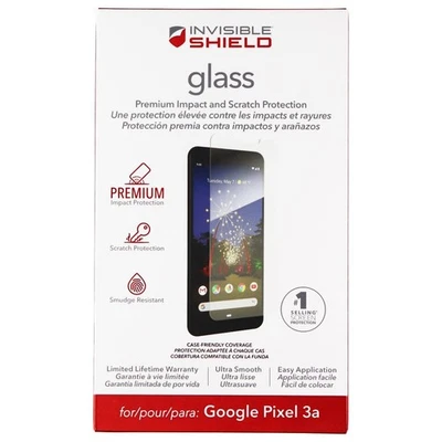 ZAGG Invisible Shield Glass Series Tempered Glass for Google Pixel 3a - Clear - Image 1 of 2