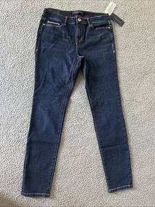 Tommy Hilfiger Women’s Dark Denim Blue Raleigh High rise Skinny Jeans Size 4 - Picture 1 of 5
