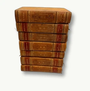 Antique French Classics Lot 7 Pascal Marivaux Montesquieu Racine Molière - Imagen 1 de 17