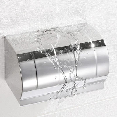Porta di carta da bagno da 1 pc scatola di carta pratica per l'argento da casa - Immagine 1 di 4