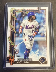 2025 Topps Holiday Luisangel Acuna Rookie Candy Cane Bat SP #H113 - Bild 1 von 2