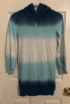 Polo Ralph Lauren Niñas Big Pony Ombre Spa Terry Sudadera Vestido Talla M (8-10) Foto 1 de 4