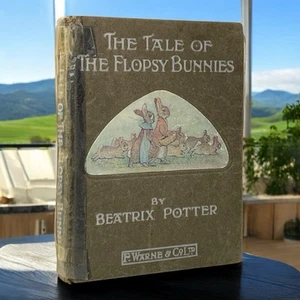 RARE Early Antique Print, The Tale Of The Flopsy Bunnies, Beatrix Potter Book - Picture 1 of 9