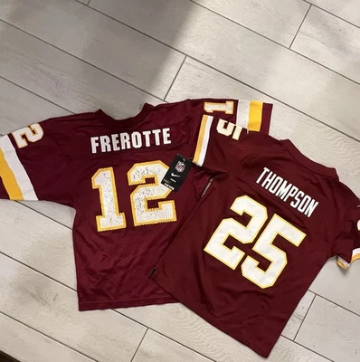 Camisetas De Colección Rojas Washington NFL Frerotte & Thompson Talla Grande Juvenil/Adulto Foto 1 de 4