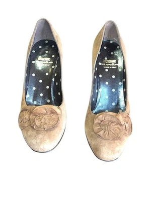 Moschino Cheap & Chic Women’s Tan/Beige Suede Pumps Floral Detail Size EU 37 - Image 1 of 4