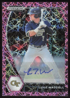 2021 Panini Prizm Draft Pink Velocity Auto Luke Waddell Georgia Tech - Image 1 of 2