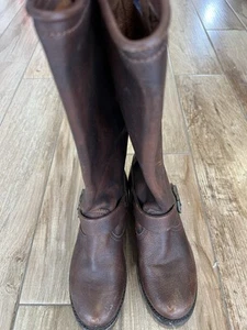 Frye Veronica lässige hohe Stiefel – schokobraun Größe 6B - Bild 1 von 12