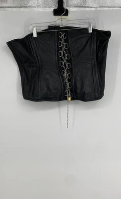 Alter Ego Womens Black Leather Zip Closure Underbust Corset No Size - Image 1 of 4