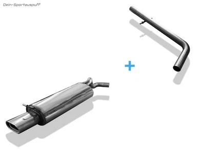 Impianto Di Scarico Fox Ab Kat (Con Sound-Tubo) Audi A3 8L 135x80mm Flachoval - Immagine 1 di 3