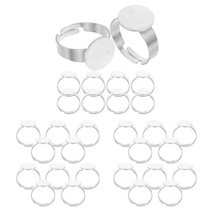  Base de anillos de acero inoxidable 30 piezas - bisel vacío redondo ajustable de acero inoxidable - Imagen 1 de 12