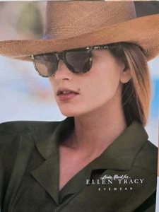 1990 Linda Atlard Ellen Tracy eyewear women's sunglasses Vintage Fashion ad - Picture 1 of 1