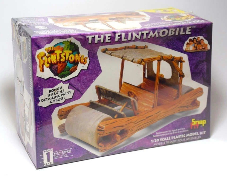 Lindberg 72411 1/20 Scale Snap '93 The Flintstones Flintmobile Plastic Model Kit - Image 1 of 1