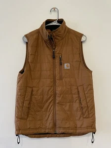Carhartt Rain Defender Lightweight Insulated Puffer Vest Men’s S OV2286-M  Brown - Picture 1 of 6