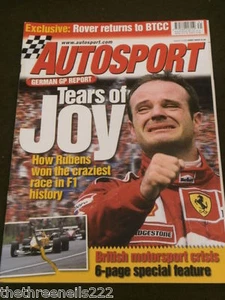 AUTOSPORT - CRAZIEST RACE IN F1 HISTORY - AUG 3 2000 - Picture 1 of 1