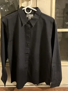 Port Authority Black Long Sleeve Button Up Work Shirt Size S Women - Picture 1 of 3