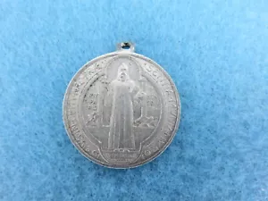 Vintage doppelseitige religiöse Medaille St. Benedict - Bild 1 von 14
