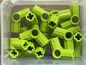 LEGO Parts - Lime Green Technic Axle Pin Connector Angled #5 - No 32015 - QTY 15