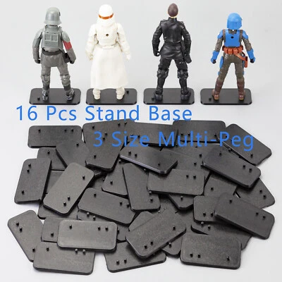 Lot 16 Star Wars Black Series 6'' Figure Display Stands Base 3 Size Multi-Peg K2
