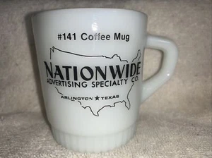 Anchor Hocking FIRE KING Milchglas Werbetasse bundesweite Werbung. Specialty Co. - Bild 1 von 4