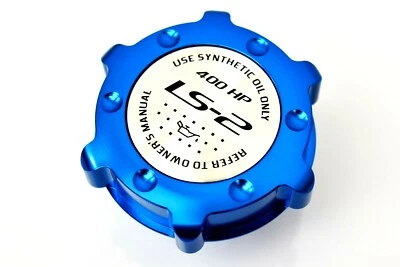05-06 PONTIAC GTO LS2 400HP BILLET ENGINE OIL CAP BLUE B - Image 1 of 3