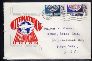 Great Britain Telecommunications FDC 1965 to US b230 - Picture 1 of 2