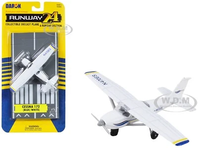 CESSNA 172 AIRCRAFT WHITE DIECAST MODEL BY RUNWAY24 RW065 - Image 1 of 3