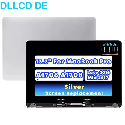 For MacBook Pro 13" Retina A1706 A1708 2016 2017 LCD Screen Assembly Silver - Bild 1 von 4