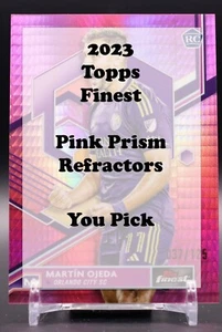 2023 Topps Finest MLS Pink Prism Refractors /125 - You Pick - Picture 1 of 13